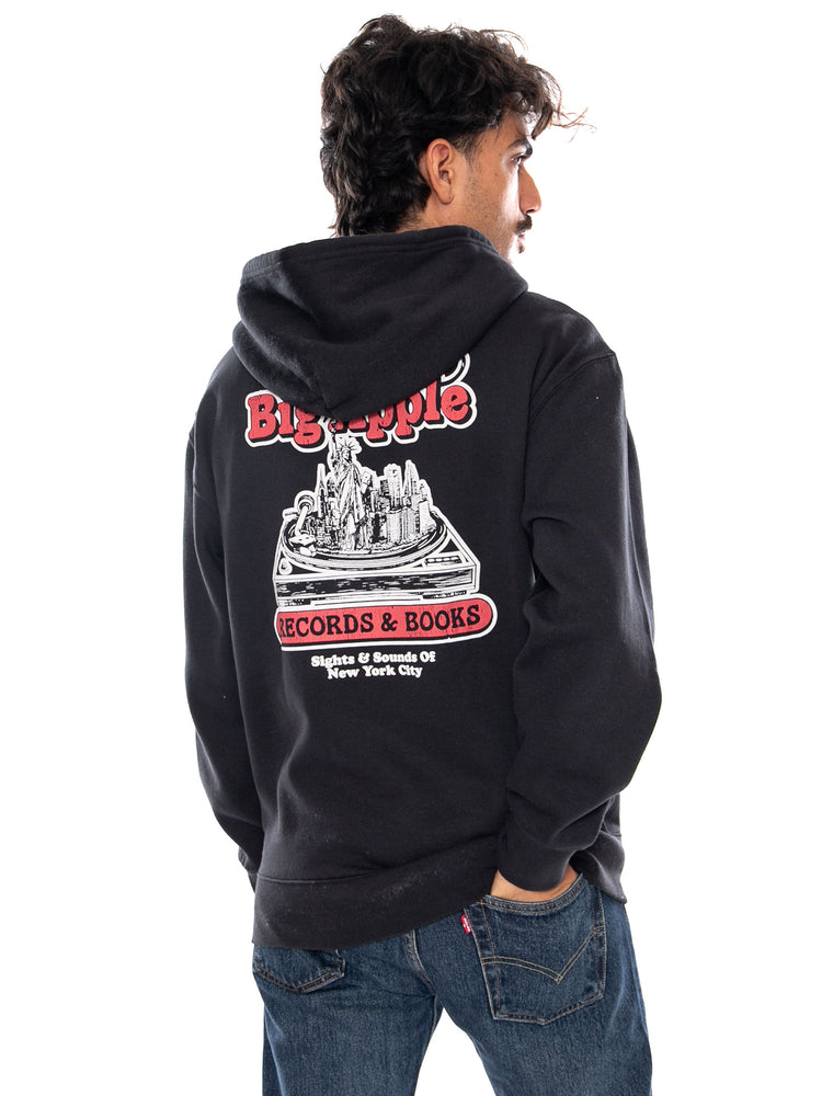 LEVI'S RELAXED GRAPHIC PO BIG APPLE RECORDS 1.1 BLACK - Felpa con Cappuccio Uomo Nera 38479 0474 LEVIS 