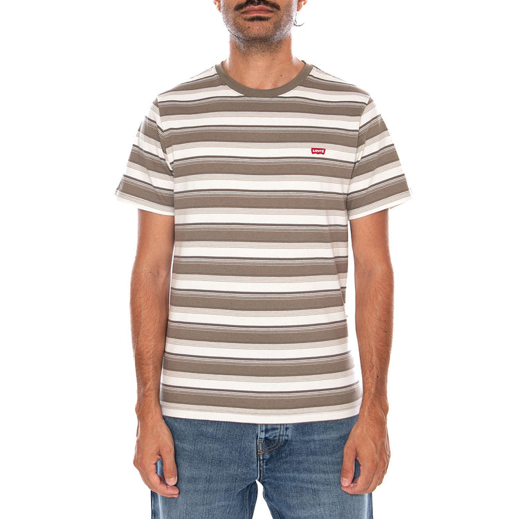 SS ORIGINAL HM TEE JEN STRIPE MAITAKE BR - Maglietta Girocollo Uomo Multicolore 56605 0306 LEVIS 