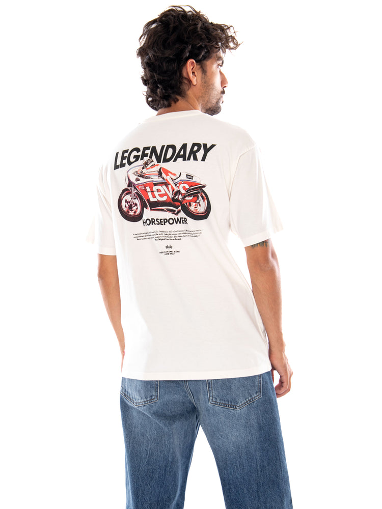 VINTAGE FIT GRAPHIC TEE LEGENDARY HORSE TAN - Maglietta Girocollo Uomo Beige Chiaro 87373 0457 LEVIS 