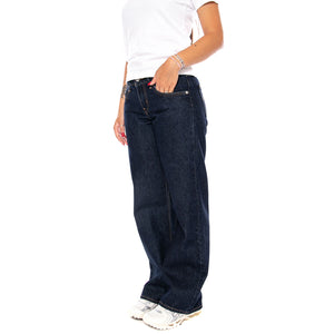 LOW LOOSE CANTEEN CORDUROY LIGHT INDIGO - Pantaloni Donna Blu A5566 0002 LEVIS 
