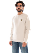 Lyle & Scott Crew Neck Brushback Sweatshirt Cove - Herren Sweatshirt mit Rundhalsausschnitt Hellbeige Herren LYLE & SCOTT
