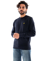 Lyle & Scott Crew Neck Brushback Sweatshirt Dark Navy - Herren Sweatshirt mit Rundhalsausschnitt Marineblau Herren LYLE & SCOTT