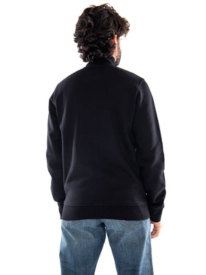 Lyle & Scott Brushback Full Zip Jet Black - Felpa Uomo con Zip Intera Nera<BR/><BR/><BR/> ML2148V Z865 LYLE & SCOTT 