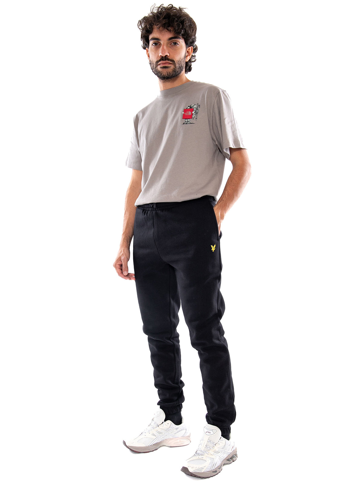 Lyle & Scott Slim Brush Back Sweatpant Jet Black - Pantaloni Tuta Uomo Neri ML2150V Z865 LYLE & SCOTT 