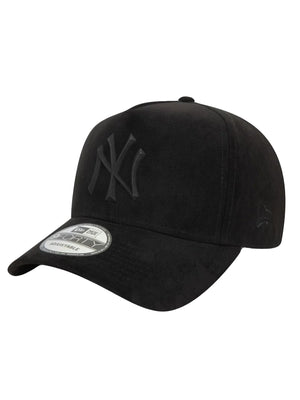 FAUX SUEDE E-FRAME NEW YORK YANKEES BLACK / BLACK - Cappellino con Visiera Nero 60580814 BLK/BLK NEW ERA 