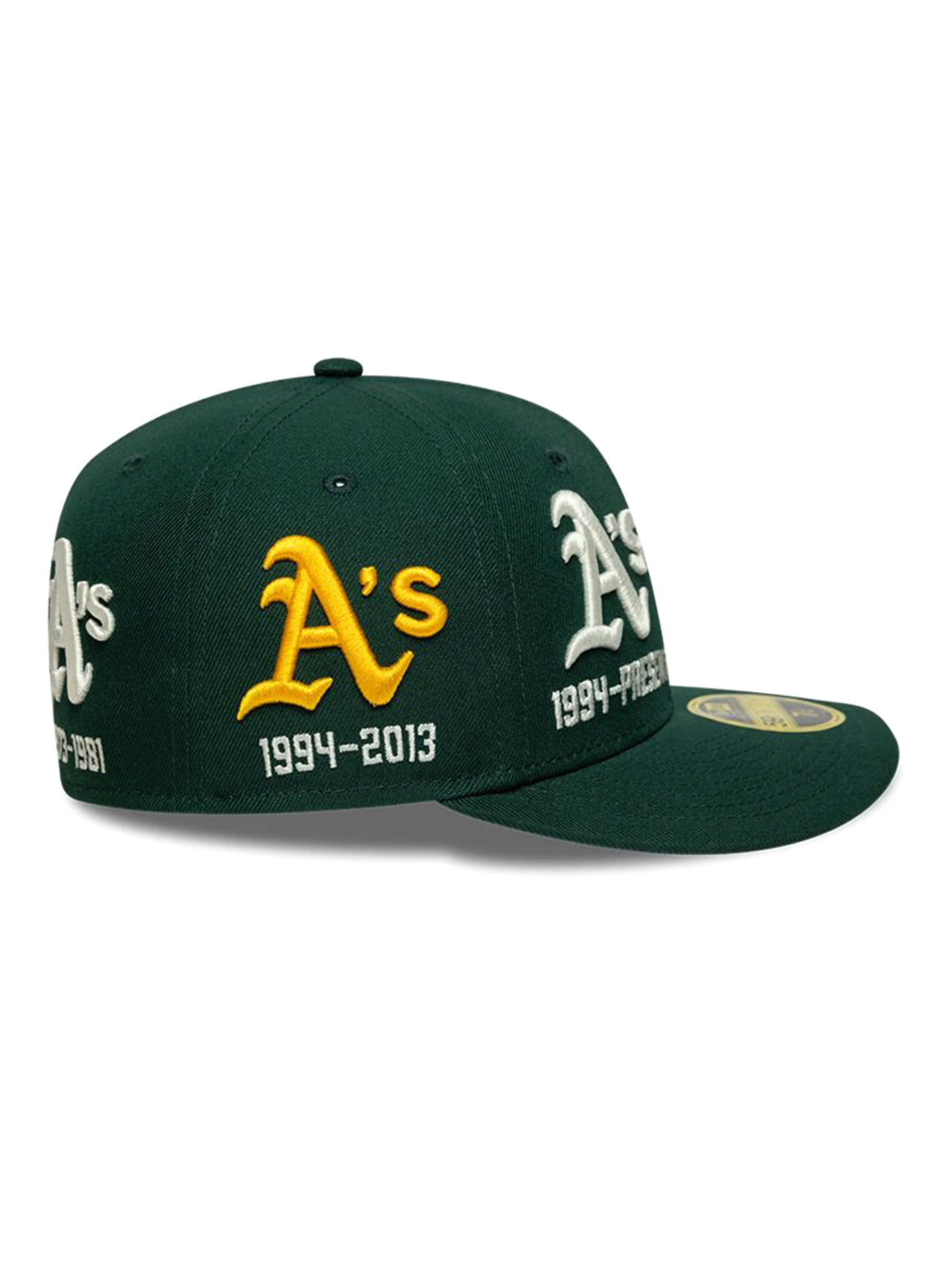 MLB AOE PC 59FIFTY LP OAKLAND ATHLETICS DARK GREEN - Cappellino con Visiera Verde<BR/><BR/><BR/> 60915830 DKG NEW ERA 