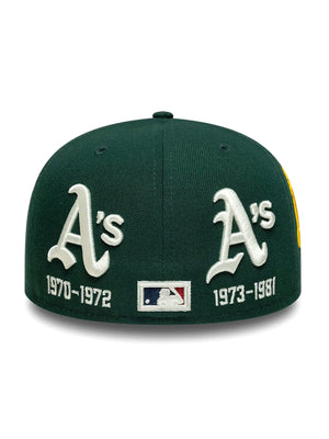 MLB AOE PC 59FIFTY LP OAKLAND ATHLETICS DARK GREEN - Cappellino con Visiera Verde<BR/><BR/><BR/> 60915830 DKG NEW ERA 