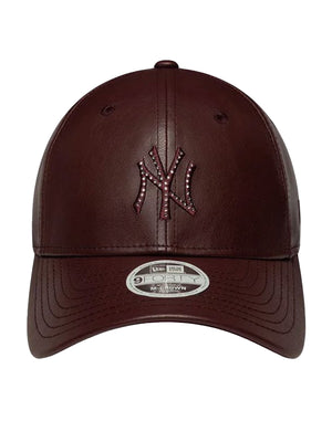 FEMALE DIAMANTE PU 9FORTY® MC NEW YORK YANKEES BORDEAUX - Cappellino con Visiera Bordeaux 60915834 FBG NEW ERA 