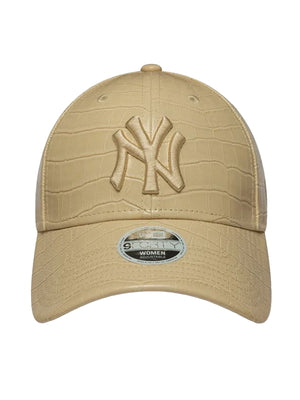 Female Pattern PU 9FORTY® New York Yankees Stone - Cappellino Donna Beige 60915858 STN NEW ERA 