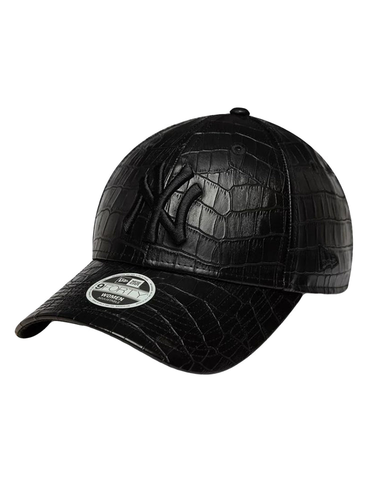 FEMALE PATTERN PU 9FORTY® NEW YORK YANKEES BLACK - Cappellino con Visiera Nero 60915860 BLK NEW ERA 