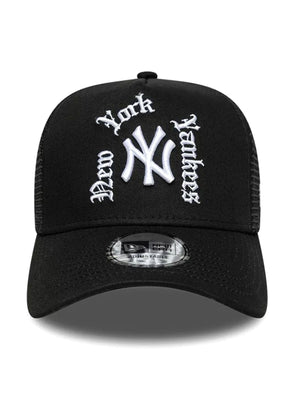 WORDMARK TRUCKER NEW YORK YANKEES BLACK - Cappellino con Visiera Nero 60915922 BLK NEW ERA 