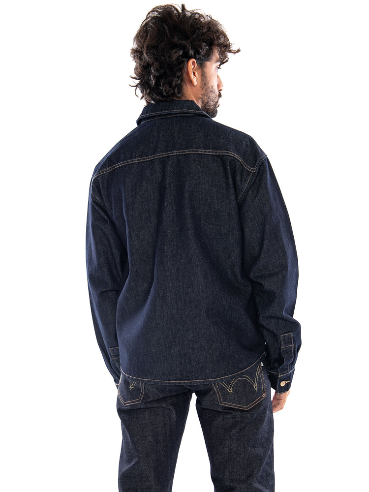 Only & Sons Onssprick Box AZG DNM Jacket Dark Denim Rinse - Giacca Uomo Denim Scuro 22033420 4887266 ONLY & SONS 