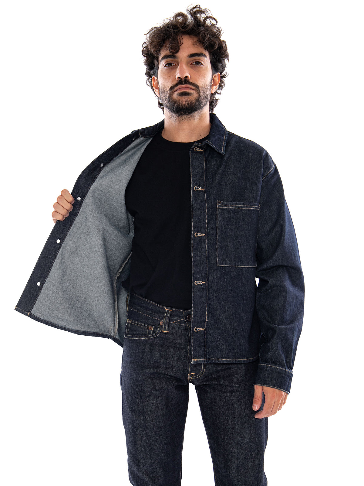 Only & Sons Onssprick Box AZG DNM Jacket Dark Denim Rinse - Giacca Uomo Denim Scuro 22033420 4887266 ONLY & SONS 