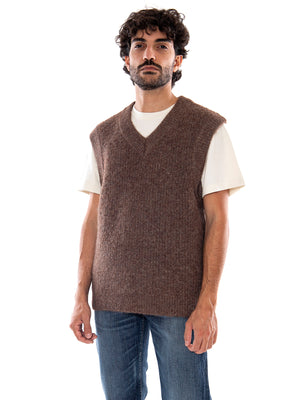 Only & Sons Onstroy RLX 12 V-Neck Vest Ermine - Gilet Uomo Marrone<BR/><BR/> 22037314 5076450 ONLY & SONS 