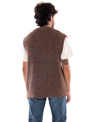 Only & Sons Onstroy RLX 12 V-Neck Vest Ermine - Gilet Uomo Marrone<BR/><BR/> 22037314 5076450 ONLY & SONS 