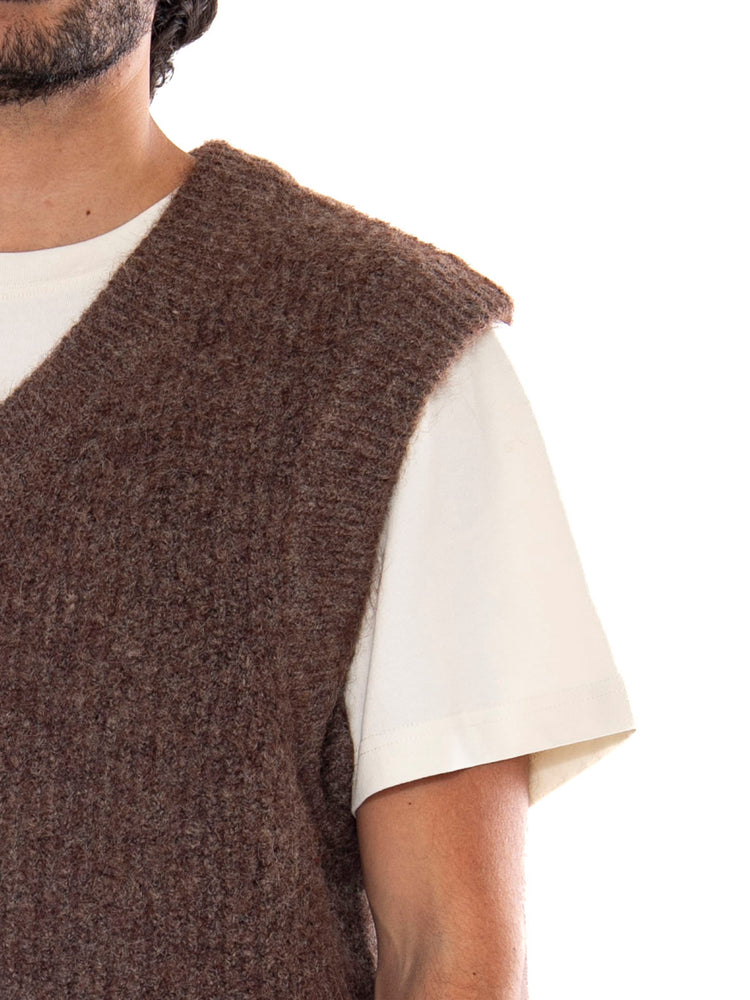 Only & Sons Onstroy RLX 12 V-Neck Vest Ermine - Gilet Uomo Marrone<BR/><BR/> 22037314 5076450 ONLY & SONS 