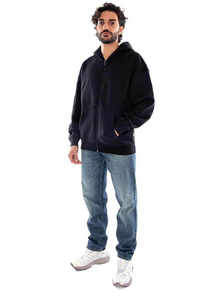 Only & Sons ONSCERES OVZ Zip Hoodie Sweat NOOS Black - Felpa Uomo con Cappuccio e Zip Nera<BR/><BR/> 22038675 5026120 ONLY & SONS 