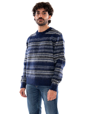 Only & Sons Onsaiden RLX LS Crew Knit Ocean Cavern Ghost Gray - Maglia Uomo Blu e Grigia 22039405 5101985 ONLY & SONS 