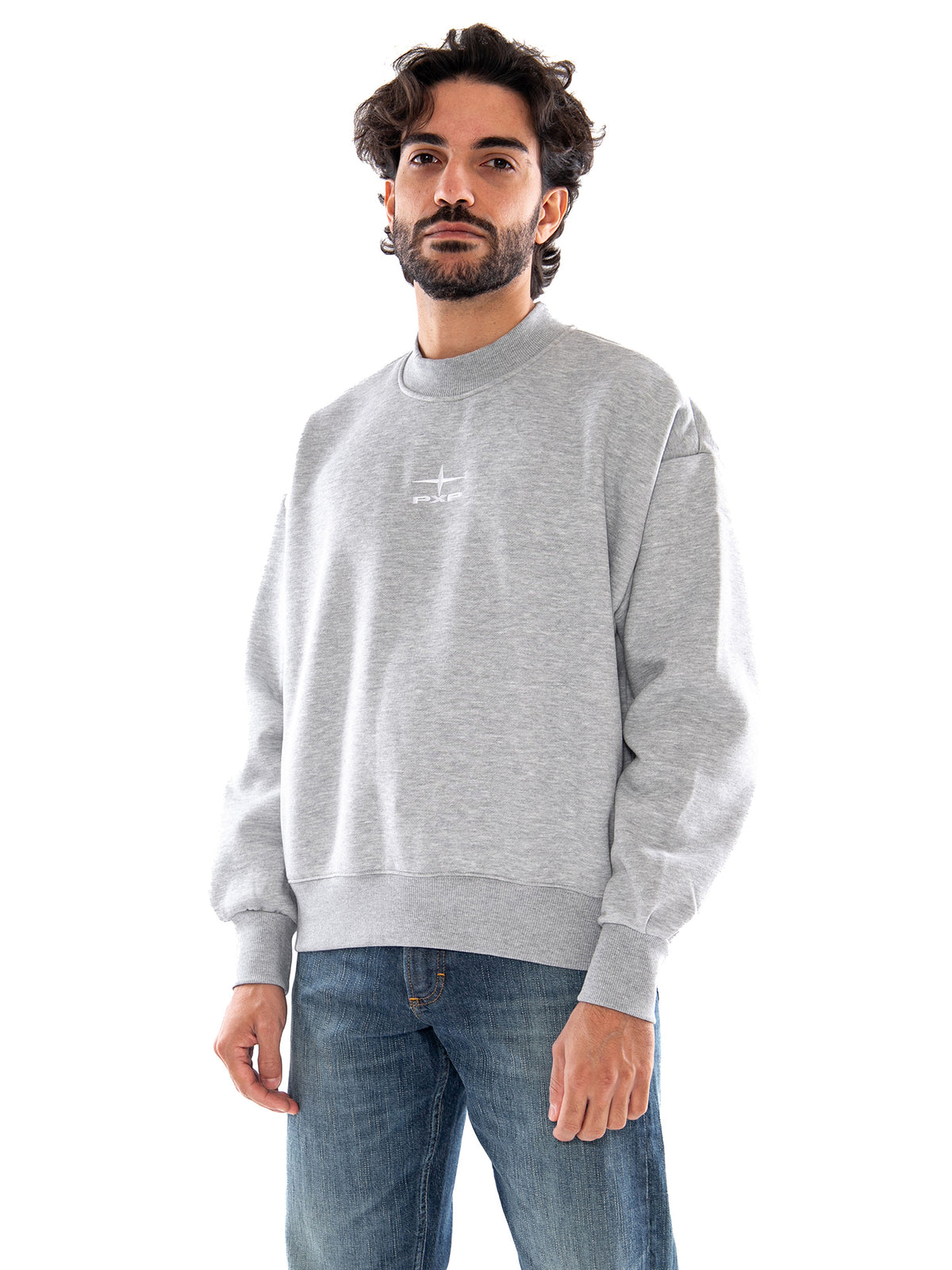 PXP Sweat Col Rond Gris - Felpa Girocollo Uomo Grigia 2622332 GC PXP 