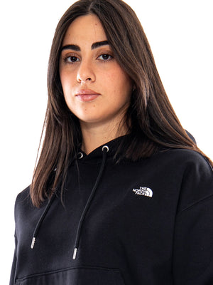 The North Face W ESS SD Boxy OS HD Black - Felpa Donna Nera con Cappuccio NF0A8HBX JK31 THE NORTH FACE 