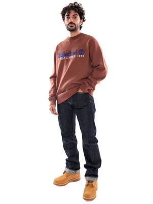 Timberland Est 1973 Logo BB Crew Brownout - Felpa Uomo Marrone TBC0YHB7 AIM1 TIMBERLAND 