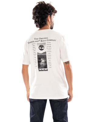 Timberland NH Poster Graphic Tee Vintage White - T-Shirt Uomo Bianca<BR/><BR/> TBC0YHBK CM91 TIMBERLAND 