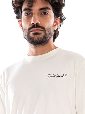 Timberland NH Poster Graphic Tee Vintage White - T-Shirt Uomo Bianca<BR/><BR/> TBC0YHBK CM91 TIMBERLAND 