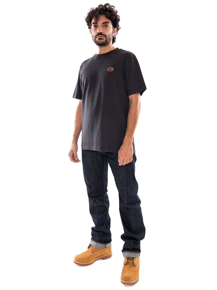 Timberland Leather Badge HW SS Tee Vintage Black - T-Shirt Uomo Nera<BR/><BR/> TBC0YHDE CN11 TIMBERLAND 