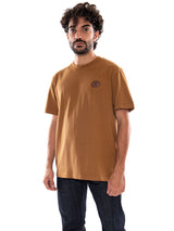 Timberland Leather Badge HW SS Tee Dark Wheat Boot - T-Shirt Herren Braun Herren TIMBERLAND