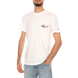 TJM SLIM SIGN CHEST SS TEE EXT ANCIENT WHITE - Crewneck T-Shirt Herren Weiß Herren TOMMY HILFIGER