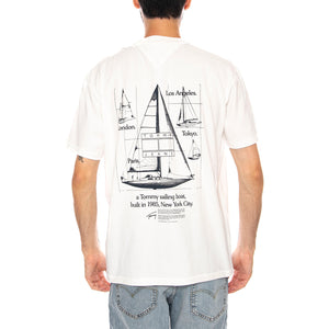 TJM RLX SAILBOAT SS TEE ECRU - Maglietta Girocollo Uomo Bianca DM0DM23184 YBL TOMMY HILFIGER 