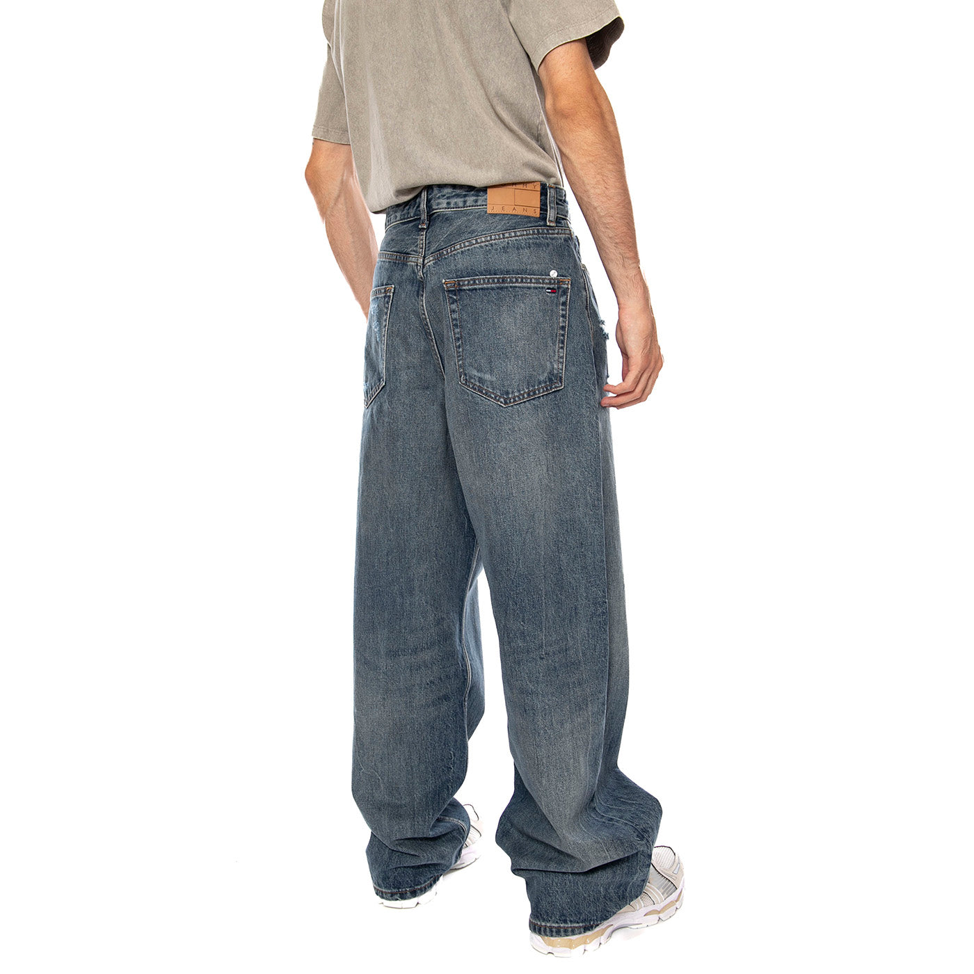 THEO BAGGY CBF CJ2031 DENIM DARK - Pantaloni Denim Jeans Uomo Blu DM0DM23647 1BK TOMMY HILFIGER 