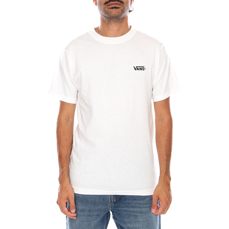 NEW LEFT CHEST SS TEE WHITE / BLACK - Maglietta Girocollo Uomo Bianca VN000TBX YB21 VANS 