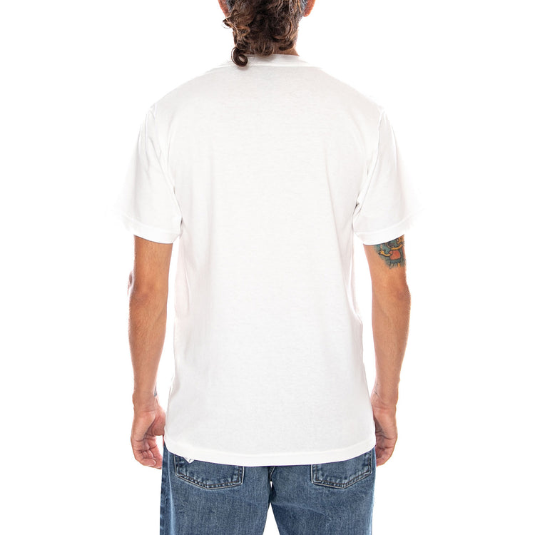 NEW LEFT CHEST SS TEE WHITE / BLACK - Maglietta Girocollo Uomo Bianca VN000TBX YB21 VANS 