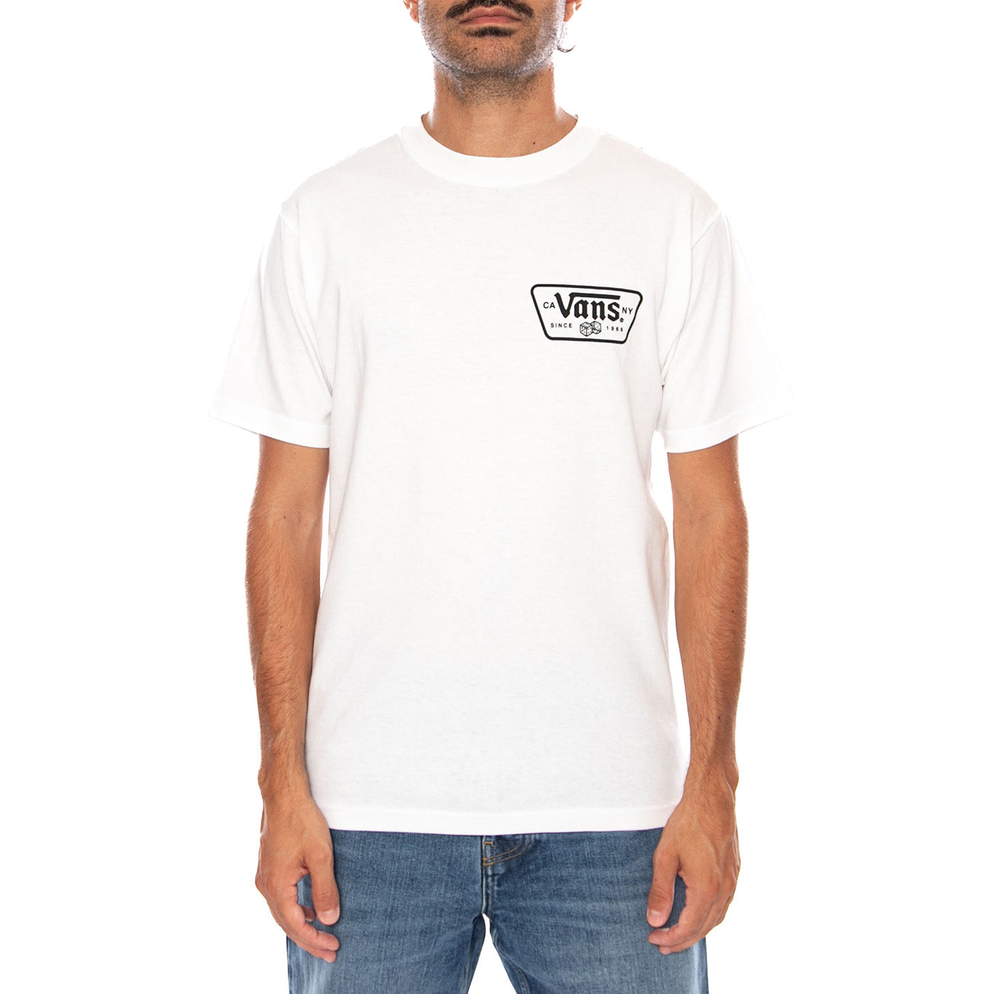 KNU PATCH SS TEE WHITE - Maglietta Girocollo Uomo Bianca VN000WU8 WHT1 VANS 