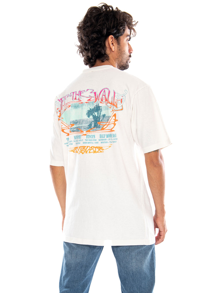 Jetty Sets SS Tee Marshmallow - Maglietta Girocollo Uomo Panna VN000WYD FS81 VANS 