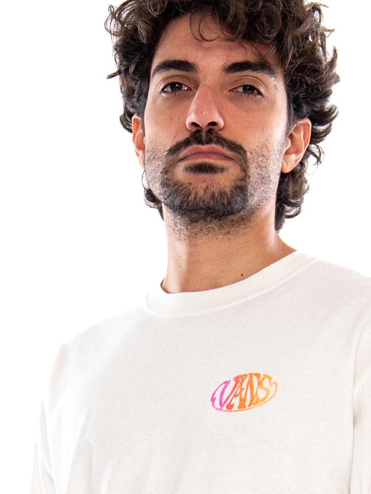 Jetty Sets SS Tee Marshmallow - Maglietta Girocollo Uomo Panna VN000WYD FS81 VANS 