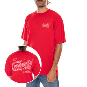 CABALLERO SS TEE RACING RED - Maglietta Girocollo Uomo Rossa VN000XHB IZQ1 VANS 