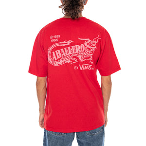 CABALLERO SS TEE RACING RED - Maglietta Girocollo Uomo Rossa VN000XHB IZQ1 VANS 