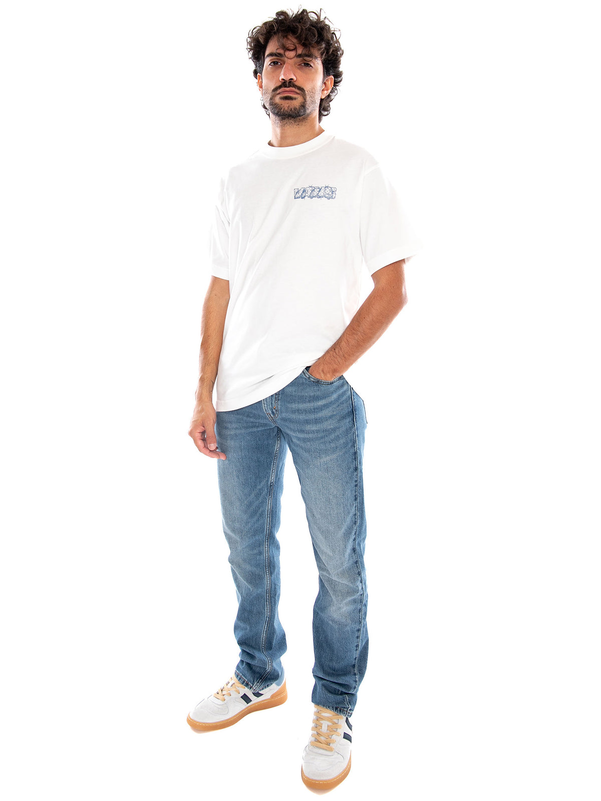 Barbed Wrap SS Tee White - Maglietta Girocollo Uomo Bianca<BR/><BR/> VN0010G1 WHT1 VANS 