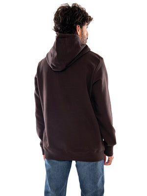 Wrangler Embroidery Hoodie Chocolate Torte Brown - Felpa Uomo con Cappuccio Marrone 112387050 BRN WRANGLER 