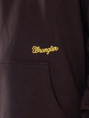 Wrangler Embroidery Hoodie Chocolate Torte Brown - Felpa Uomo con Cappuccio Marrone 112387050 BRN WRANGLER 