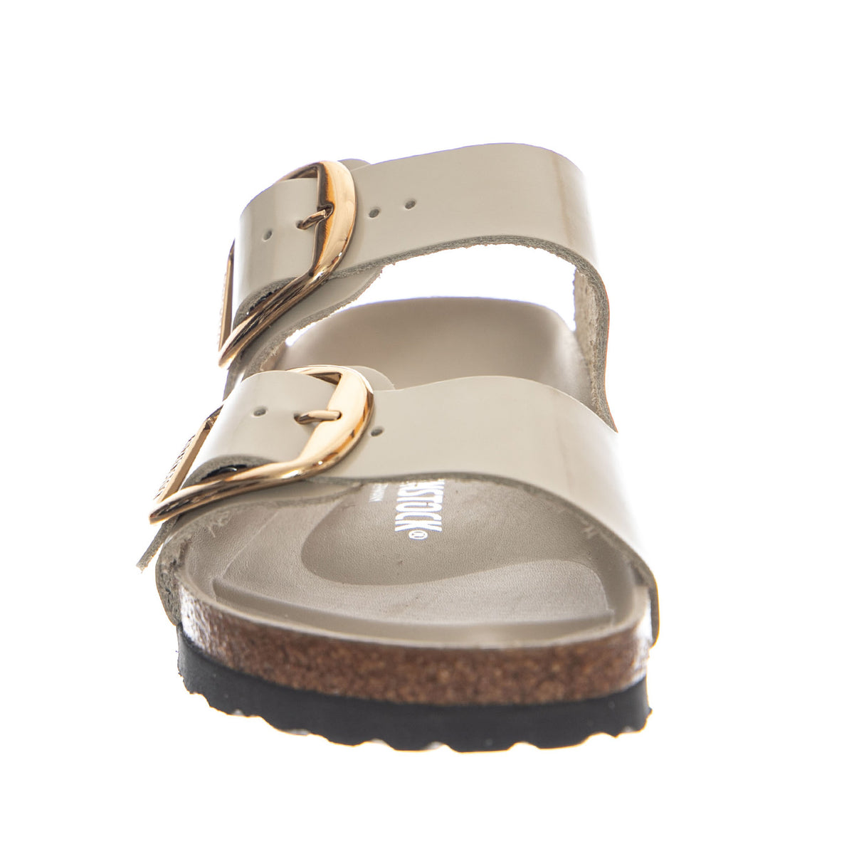 Arizona Big Buckle HEX Natural Lea Narrow Fit Shine Oyster - Sandali Donna Bianchi 1031873 SHO BIRKENSTOCK 