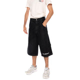 BERMUDA 14INCH T.BLACK DENIM ONLY ST.W. BLACK - Bermuda Denim Jeans Herren Schwarz Herren BLUESKIN