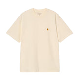 W' S/S CHASE T-SHIRT ORGANIC COTTON SINGLE JERSEY CINEREOUS / GOLD - T-Shirt Crewneck Damen Beige  Damen CARHARTT
