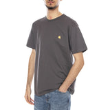 S/S CHASE T-SHIRT PORPHYRY / GOLD - Crewneck T-Shirt Herren Herren CARHARTT WIP