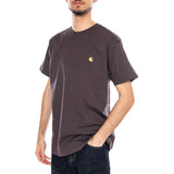 S/S Chase T-Shirt Shale / Gold - Herren-T-Shirt mit Rundhalsausschnitt, braun, CARHARTT WIP