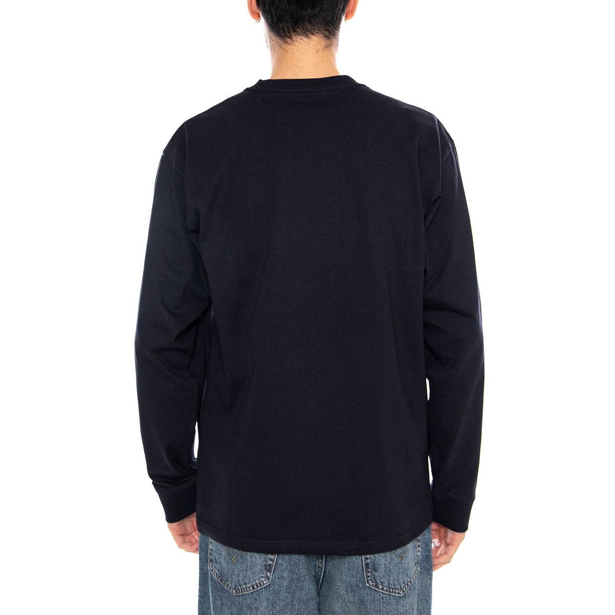 L/S Chase T-Shirt - Dark Navy / Gold - Maglietta Maniche Lunghe Uomo Blu Scuro I026392 00HXX CARHARTT WIP 