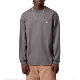 L/S CHASE T-SHIRT PORPHYRY / GOLD - Langarm-Crewneck T-Shirt Herren Herren CARHARTT WIP