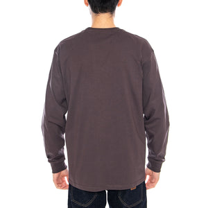 L/S Chase T-Shirt Shale / Gold - Maglietta Girocollo Maniche Lunghe Uomo Marrrone I026392 3LNXX CARHARTT WIP 